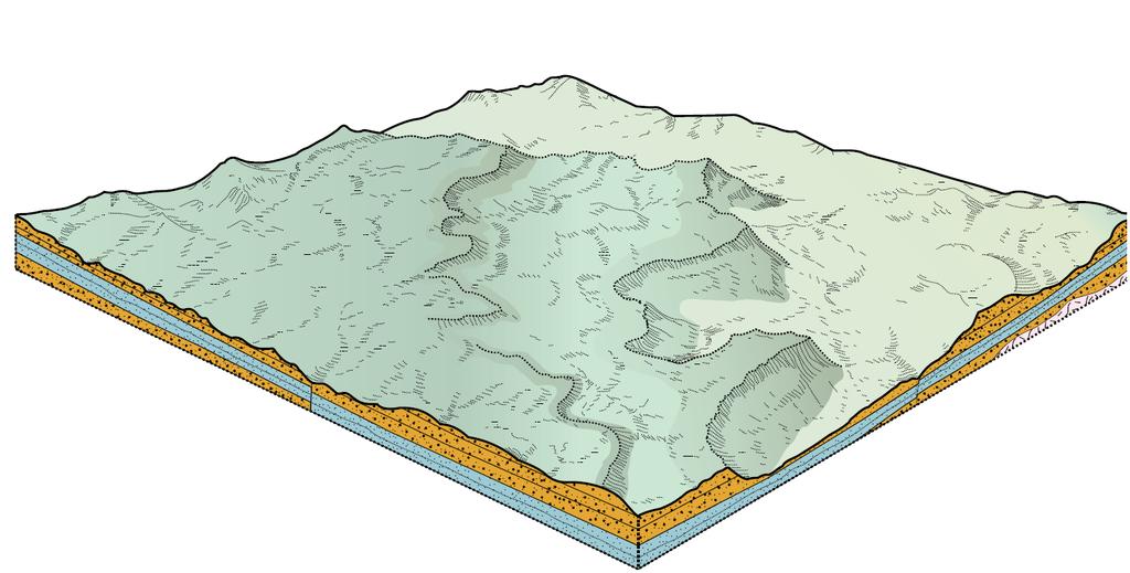 Formas relacionadas a bacias e coberturas sedimentares Borda de patamar estrutural Rebordo