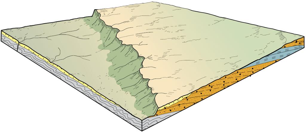 Formas relacionadas a bacias e coberturas sedimentares Cuesta
