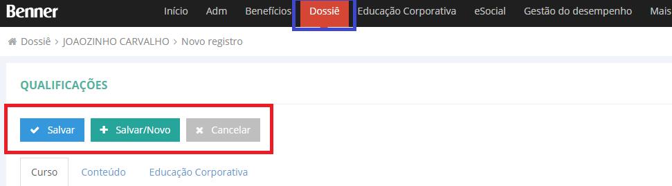 Padronização de inclusão de dados: O sistema dispõe de um processo de