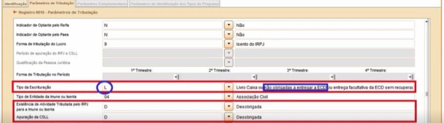 Imunes ou Isentas de IRPJ Registros Imune ou Isentas de IRPJ registros e campos requeridos - registro 0010 Grande parte das imunes/isentas ainda encontram-se desobrigadas da Entrega da ECD, para