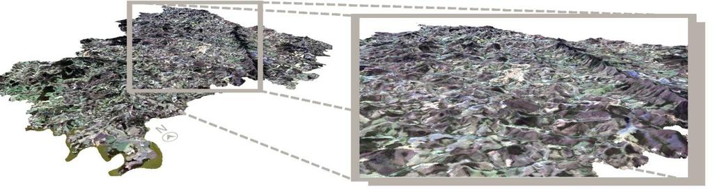 Figura 1. Imagem RapidEye (2009) sobre DEM da imagem ASTER (2009) de Bom Sucesso. 1.2. Imagens RapidEye Atualmente, há um grande número de satélites em órbita.