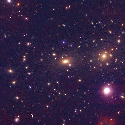 Aglomerados de Galáxias O aglomerado de Coma Ele é um típico aglomerado rico em galáxias, contém milhares delas. Tamanho: cobre 20 milhões de A.L.