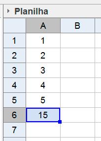 45 Esse procedimento têm como resultado a soma do conteúdo das células