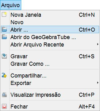 58 No processo acima obtivemos um arquivo cujo nome é circulodiametro.ggt que está disponível em www.ogeogebra.com.br/permanente/circulodiametro.zip.