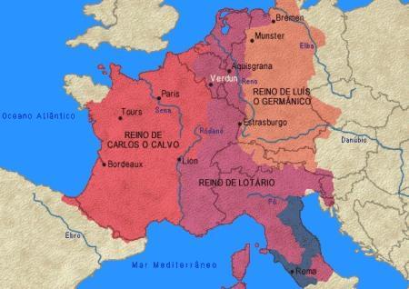 Tratado de Verdum (843): Divisão do Império.