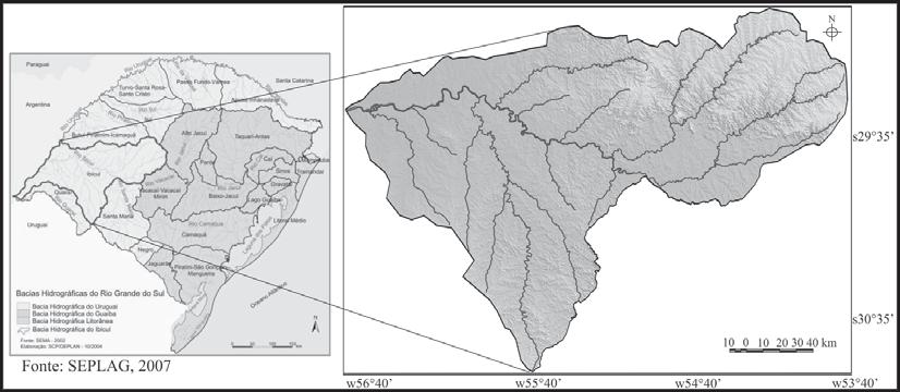 Compartimentação geomorfológica da bacia hidrográfica do Ibicuí, Rio Grande do Sul, Brasil: proposta de classificação os processos morfogenéticos de cada compartimento.