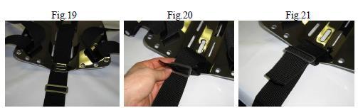 CINTA DA VIRILHA: Pegue o lado da cinta da virilha que não está enrolado; insera a corrediça protetora deixando-a cerca de 8 pol (20,3 centímetros) da membrana entre a corrediça protetora e o fim da