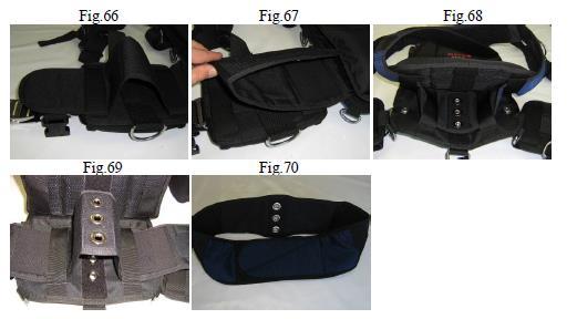 Montagem da Compoteira: Se desejar, você pode remover a compoteira e só usar as correias 2in (5,1 centímetros) para a sua cinta da cintura.