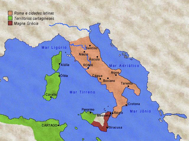 Expansão Romana: 1º) Conquista da Península Itálica: