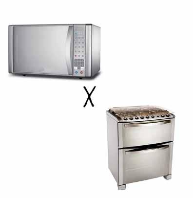 01 Forno convencional X Microondas No forno convencional, os alimentos são aquecidos por etapas: inicialmente a chama aquece as paredes e as grades do forno, transmitindo por indução o calor à
