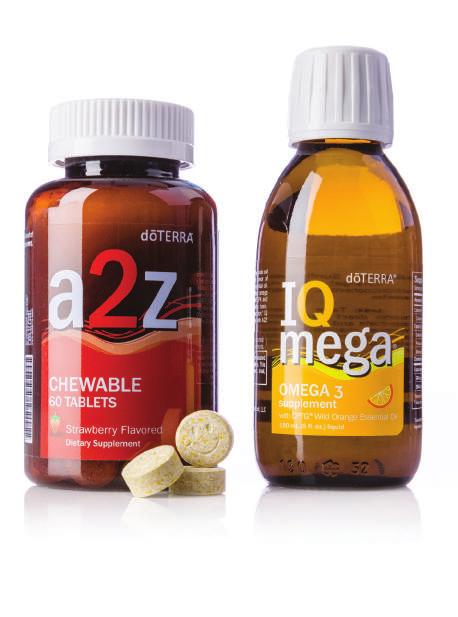 BEM-ESTAR a2z CHEWABLE PB ASSIST+ dōterra SUPLEMENTOS PARA CRIANÇAS Inspirados na Embalagem Vitalidade Vitalícia dōterra, estes produtos fazem com que seja fácil tomar ómega-3s, nutrientes