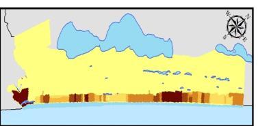 Distância aos centros dos munic Malha viária existente num raio de 200 metros Malha Grau viária de implantação existente num dos raio