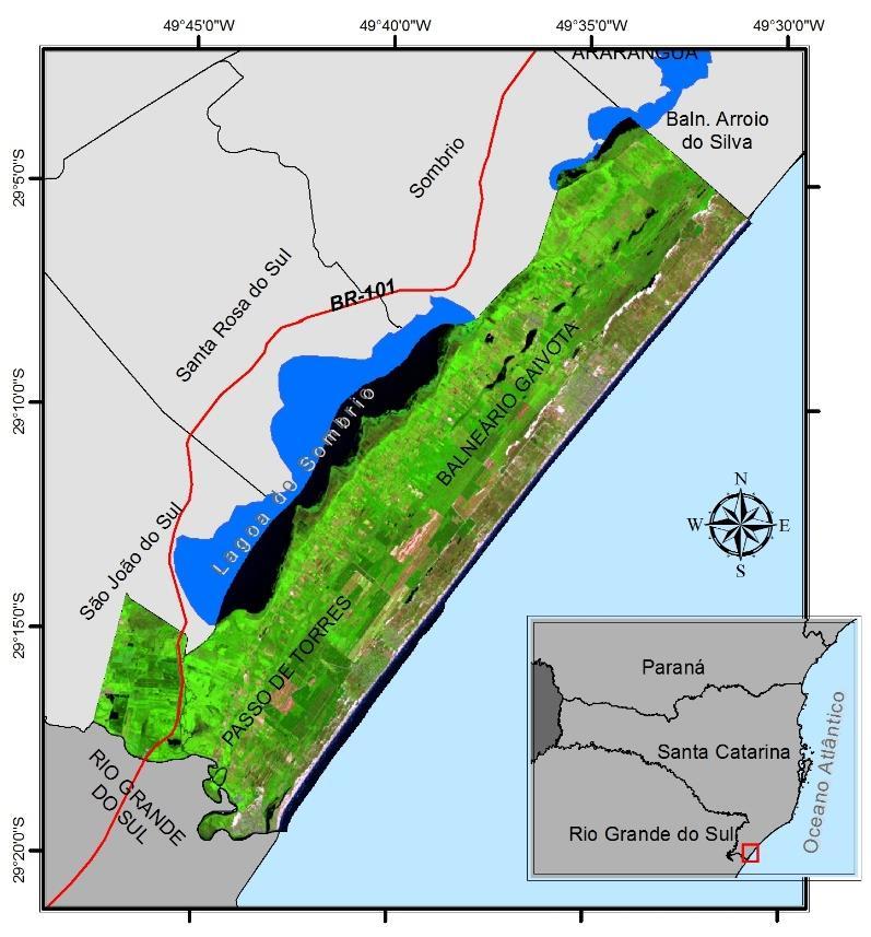 Área de Estudo Municípios de Balneário Gaivota e Passo de Torres /SC (25.030ha) Zona Urbana: Década de 60 a 80 foram registrados 60.