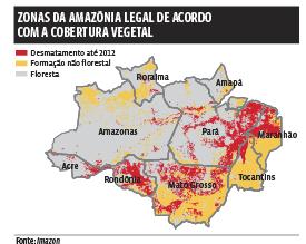 Ameaças à Amazônia Todos os anos, a Amazônia perde milhares de quilômetros quadrados de vegetação, pelo corte de árvores e pelas queimadas.