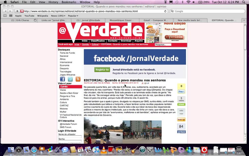 Facebook e Jornal