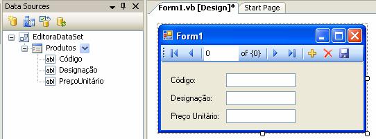 Todavia, se pretender, também á possível criar outros controlos ligados, tais como caixas de texto (TextBox), caixas de combinação (ComboBox) e caixas de listagem (ListBox).