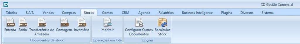 Importar de ficheiro de inventário No XD Gestão Comercial UNLIMITED é possível importar diretamente para qualquer documento de Stock o ficheiro de inventário que é