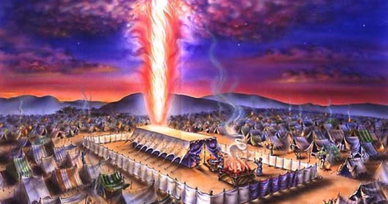 Êxodo 40.34 Então a nuvem cobriu a tenda da revelação, e a glória do Senhor encheu o tabernáculo; Êxodo 40.