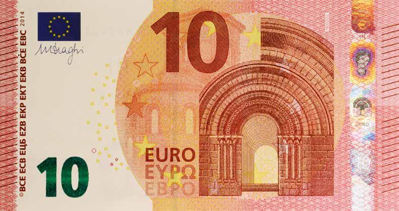 Inclinar A autenticidade de uma nota de euro pode ser aferida recorrendo à