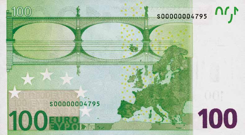 26 Genuinidade das notas de euro Elemento que muda de cor Com a