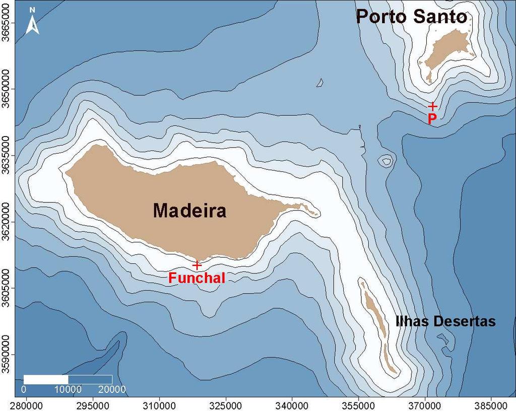 INTRODUÇÃO Porto Santo é uma ilha situada na porção nordeste do arquipélago da Madeira, no Oceano Atlântico Norte, localizada a cerca de 5 Km da costa africana (Figura ).