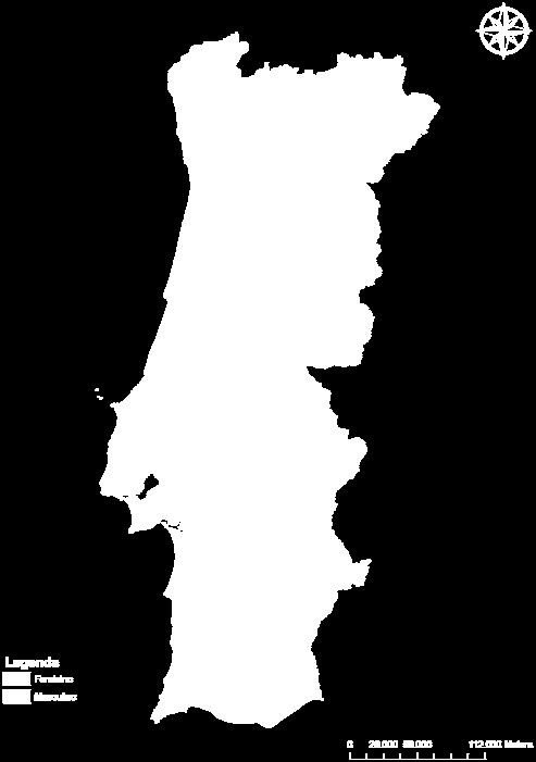 sexo masculino, esta predominância regista-se nas regiões Centro (32%) (n=7) e de Lisboa e Vale do Tejo (32%) (n=7), observando-se na Figura 2.