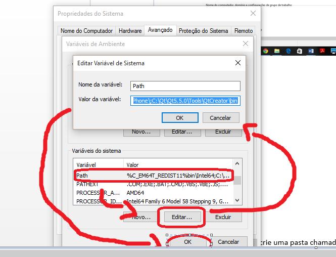 Adicione nas variáveis de ambiente, em Path, os caminhos: C:\OpenCV-QT\opencv\build\x86\vc12\bin C:\Qt\Qt5.5.0\5.5\mingw492_32\bin Reinicie o computador.