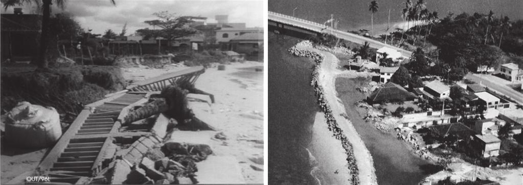 Silva, P. A. B. da et al Figura 8 - Erosão em Praia Grande com destruição das residências próximo à praia (outubro, 1996).