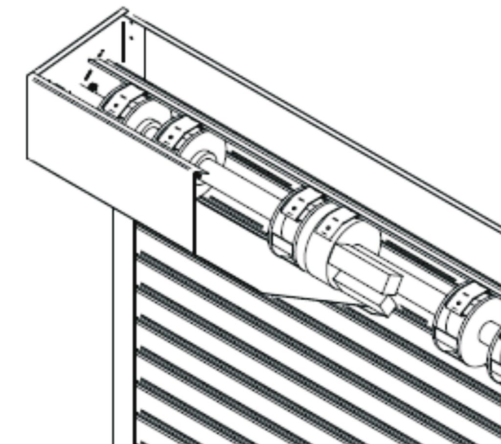 Poleias em aço galvanizado com gaveta para simplificar a montagem e a assistência Tampa facetada a 45º em aço galvanizado termolacado à cor 40