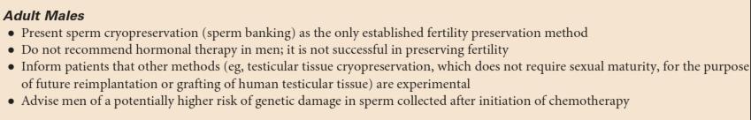 A Criopreservação de esperma é o único método de preservação da fertilidade