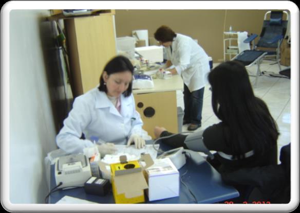 Campanha de Doação de Sangue O setor de Segurança do Trabalho ainda realiza trimestralmente, em parceria com a HEMOSC, campanha de doação de sangue e medula