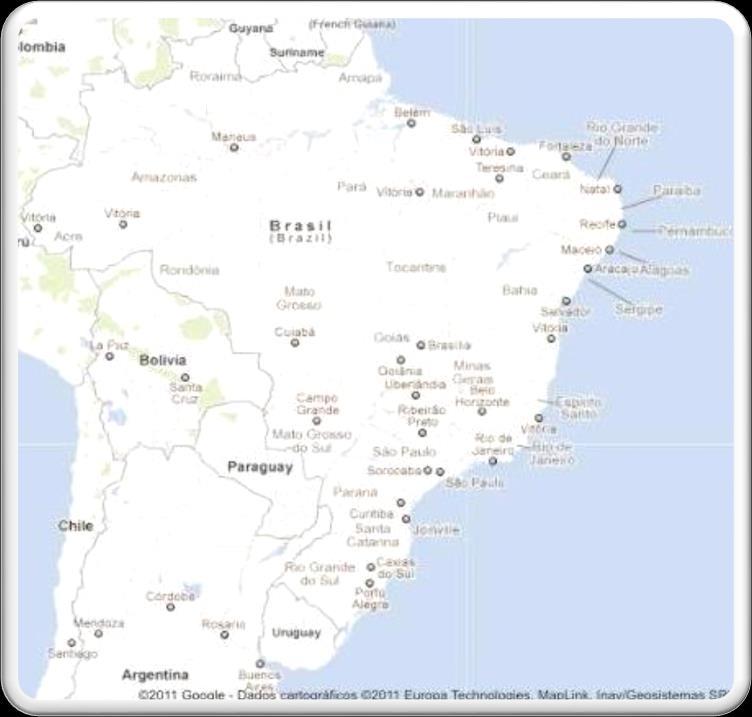 9 Distâncias São Paulo: 765 Km Curitiba: 330 Km Porto