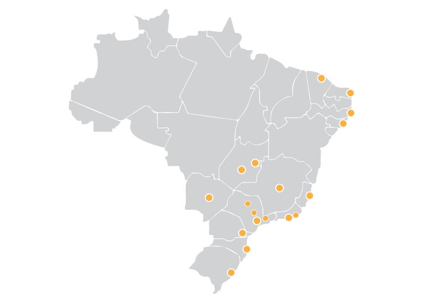 Definindo as cidades de atuação Belo Horizonte Rio de Janeiro São Paulo Curitiba