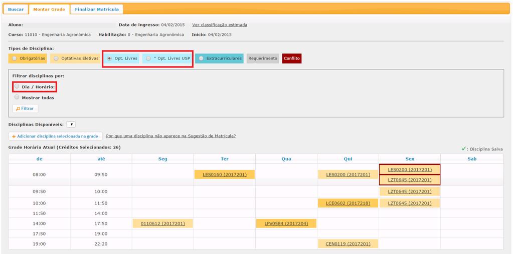 COMO ESCOLHER AS DISCIPLINAS OPTATIVAS LIVRES, LIVRES USP E EXTRACURRICULARES? 1.