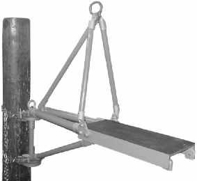 Plataforma Isolante Inclui um isolamento de 0,30 m entre a prancha e a sela de acoplamento ao poste, através de dois tubos RITZGLAS com Ø 51 mm que propicia a utilização das plataformas isolantes em