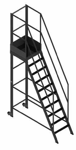 TORRE MÓVEL Fabricadas em perfis isolantes elétricos e imunes à corrosão, as escadas tipo torre móvel constituem-se em uma excelente solução para trabalhos de manutenção no sistema elétrico
