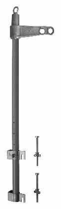 Devido ao seu comprimento, o mastro oferece um avanço na parte superior do poste, favorecendo o manuseio dos equipamentos içados.