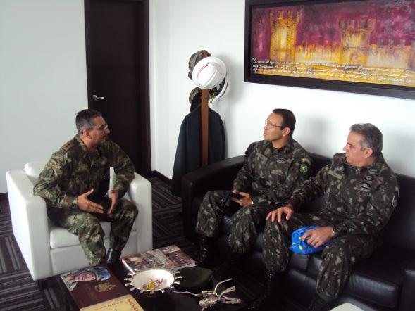 Visita do Cel Sá e Cel Leão ao Senhor Gen Bda Suárez, Chefe dos Engenheiros Militares da Colômbia Cel
