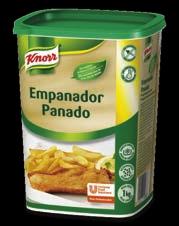 Knorr Panado retirando o excesso; Levar a fritar em Vaqueiro Frit BiB 10 lt; Reservar.