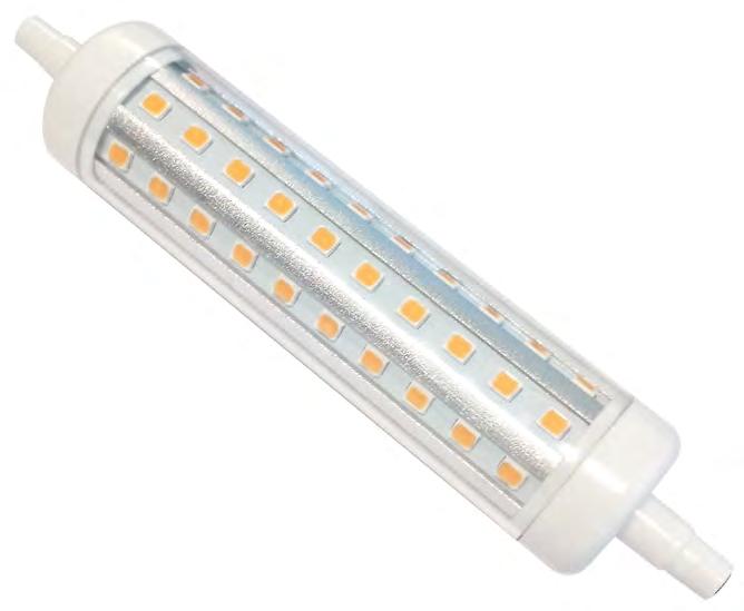 TEMP. COR LUMENS ÂNGULO CRI HOUSING VIDA ÚTIL Ø x ALT (mm) 85~265Vac 10W l 3000K 1.000 Lm 360º >80 PLÁSTICO + ALUMÍNIO 50.