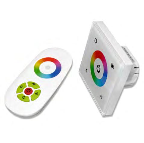 192W (24V) LDP-280-130-9 DIMMER LED TOUCH DE ENCASTRAR Fita LED RGB Input/Output Corrente Canais Potência D C12