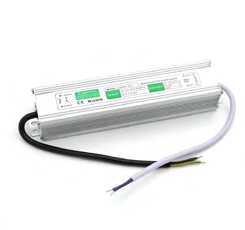 5A IP67 A 200 x 30 x 20 LDP-316-100-9 FONTE DE ALIMENTAÇÃO IP67 5A Fita LED 12V Voltagem Potência Corrente IP