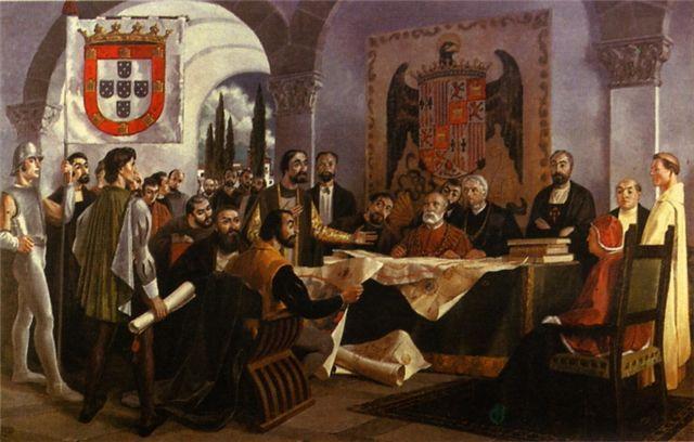 Tratado de Tordesilhas Castelhanos queriam que a área do globo que lhes pertencesse fosse a maior Tratado de Tordesilhas