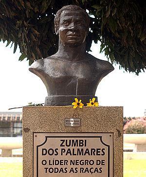 O quilombo de Palmares foi organizado por Ganga Zumba, mas imortalizado pelo seu sobrinho ZUMBI o verdadeiro líder do quilombo de palmares, filho de uma princesa africana que tornou-se escrava no