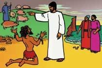 acompanhar Jesus (Marcos 16,9 e Lucas, 8,2) Em Lucas 8:26-39 - Um dia encontrou um homem possuído de muitos espíritos