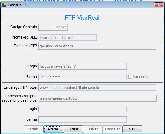 Após efetuar a marcação, clicar em CONFIG. FTP (ESTA ROTINA SERÁ FEITA APENAS NA PRIMEIRA VEZ QUE INSTALAR E CADASTRAR O SISTEMA DE EXPORTAÇÃO).