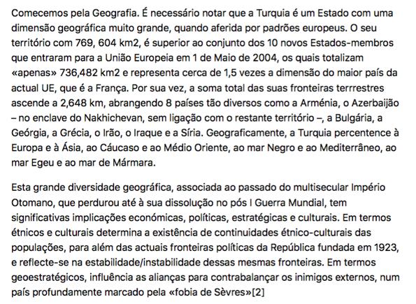 A Turquia: uma área geopolítica conturbada (3) [FONTE: José Pedro Teixeira Fernandes, A