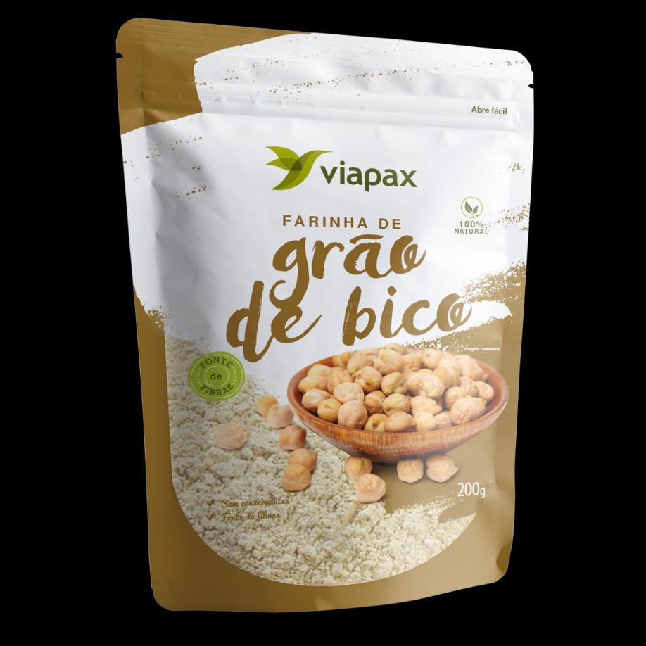 complexo - Baixo índice glicêmico - Elevado teor das vitaminas A, C e E Benefícios da Farinha de Grão de Bico: - Fonte de