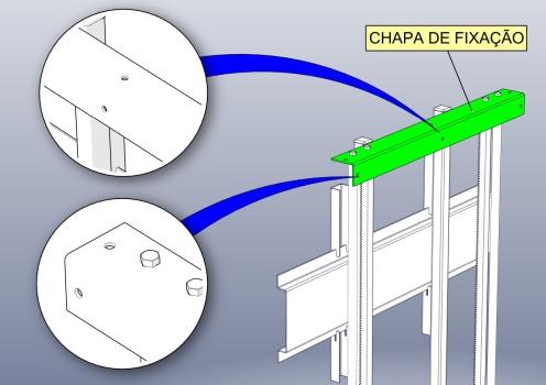 a chapa de fixação (1A) precisa estar