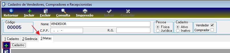 Figura 2 Cadastro de Vendedores e Compradores. Com o parâmetro de empresas definido 3.01.